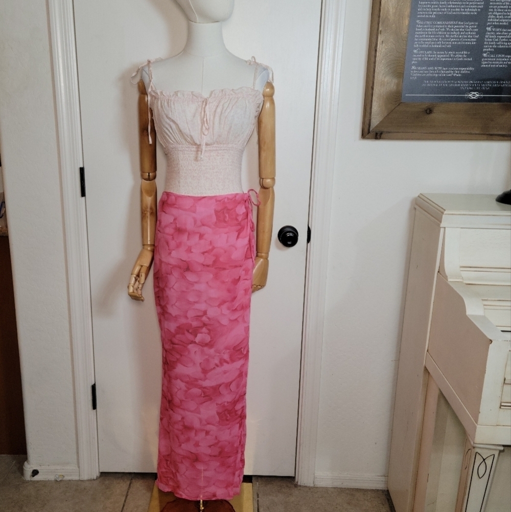 Princess Polly Petal Wrap Tie Maxi Skirt Size 6 NWT